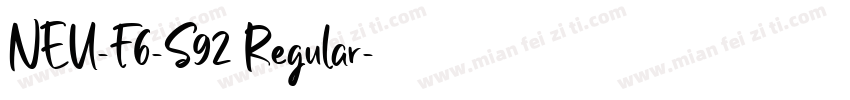 NEU-F6-S92 Regular字体转换